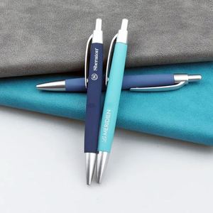 Free Mock Design Custom Plastic Rubber Coated <b>Ballpoint</b> <b>Pen</b> for Hotel Promotion Gift Custom Logo Multi-color Office/School Use - Product Image 3