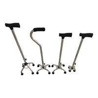 Canne de marche ultra-légère et portable pour personnes âgées, canne à quatre pieds en alliage d'aluminium, canne médicale, bâton de marche à quatre pieds