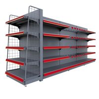 Étagères de présentation pour supermarchés, rayonnages gondoles durables en métal léger pour magasins, taille personnalisée, pour diverses marchandises