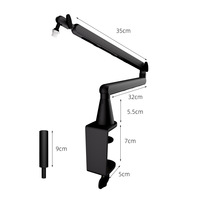 Support de microphone en métal, bras articulé, fixation de bureau, réglable à 360 degrés, pour studio d'enregistrement de podcasts