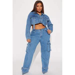 Ensemble en jean personnalisé 2026 : Veste courte à manches longues et jean pour femme, tenue Y2K, haut court boutonné en denim - Product Image 4