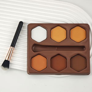 Paleta de Corrector en Polvo de 6 Tonos, Resistente al Agua, Control de Grasa, Larga Duración, para Maquillaje Facial Diario de Mujeres - Product Image 6