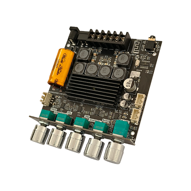 WUZHI AUDIO TB21F Potentiometer Integrated 2.1 Channel BT Amplifier Board Module Stereo Subwoofer TPA3116