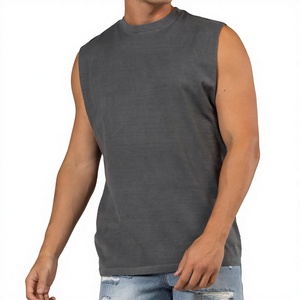 Lightweight <b>Slim</b> Fit Men Ribbed Fabric High Stretchy Tank Top 180 Gsm Comfortable Sleeveless Spandex Custom Design Pattern - Product Image 1