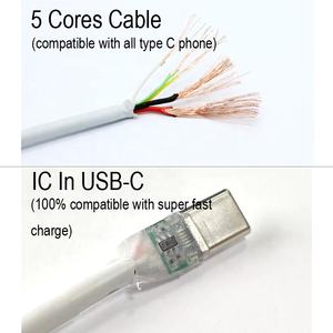 Venta caliente con E-Mark 2M 6FT 5A <span class=keywords><strong>Cable</strong></span> <span class=keywords><strong>de</strong></span> datos tipo C <span class=keywords><strong>de</strong></span> carga rápida <span class=keywords><strong>de</strong></span> 2M totalmente Compatible para <span class=keywords><strong>iPhone</strong></span> Samsung Huawei Oneplus - Product Image 5