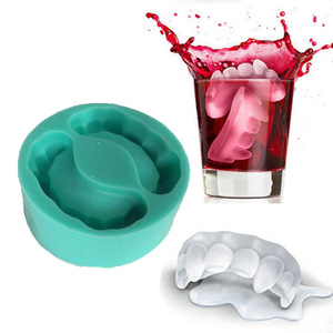 Halloween Vampire Tooth Silicone Mold Green Reusable Cake Decorating Ice Cube Mold For Party DIY - Product Image 1