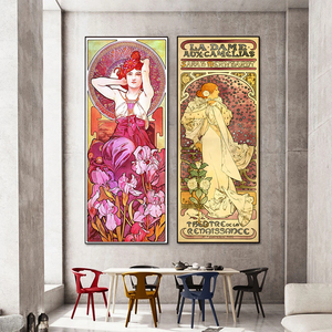 Alphonse <span class=keywords><strong>Mucha</strong></span> Style européen rétro mur <span class=keywords><strong>Art</strong></span> photos et affiches pour la décoration de la maison Cuadros salon décoration toile - Product Image 2