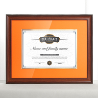 Cadre photo Funia en plastique PS personnalisé pour certificat/diplôme A4, taille personnalisée, affichage mural et sur bureau