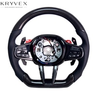 Kryvex 2020-2024 pour M2/M3/M4 X3 X5 G87 G80 G82 G20 G21, cuir en fibre de carbone pour volant sport 3 branches 35 mm, performance LCI