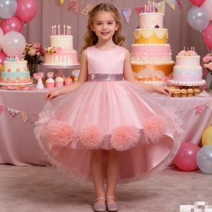 Nuevo Vestido Formal Infantil 2026 - Falda Estilo Princesa <span class=keywords><strong>para</strong></span> <span class=keywords><strong>Niñas</strong></span>, Vestido de Gasa Liso hasta la Rodilla <span class=keywords><strong>para</strong></span> Actuaciones de Piano - Product Image 4