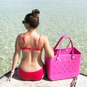 Grote Strand Rubber Handtas Eva Bogg Bag Plastic Siliconen Custom Logo Strand Totebeach Bakken