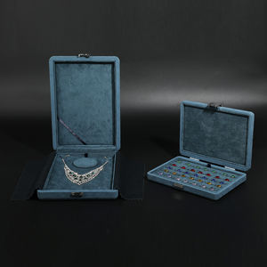 Weimei personalizado lujo microfibra pantalla embalaje joyero collar de perla collar grande joyero - Product Image 3