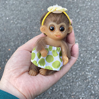 2024 nouveauté 11cm Silicone singe Mini poupée à la main Reborn petits animaux de singe en Silicone