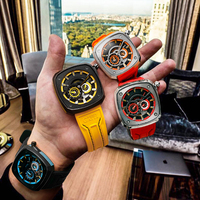 Montre mécanique automatique de luxe pour homme Bonest Gatti, squelette, étanche, verre saphir, bracelet en cuir, montre-bracelet pour affaires BG6601