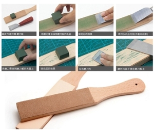 Pour l'affûtage des couteaux, affûteur de couteaux, bloc de polissage en cuir, composé de polissage - Product Image 4