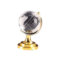 Vente en gros de boule de globe terrestre en cristal K9 personnalisé carte du monde en verre imprimé au laser gravé thème artistique modèle souvenir personnalisé