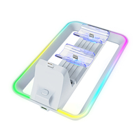 Station de charge RGB pour PS Portal, support de charge double pour manette P5, fabriqué en plastique durable