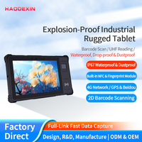 Tablet Komputer Industri Android Tahan Guncangan untuk Luar Ruangan IP67 RFID NFC GPS Layar Sentuh IPS HD 8-inci, Dapat Digunakan dengan Tangan Basah dan Sarung Tangan