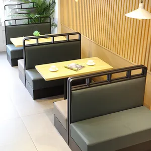 현대 레스토랑 가구 목재/바위 테이블과 의자 세트 카페 패스트 푸드 부스 좌석 소파
