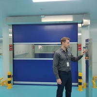 Porte à enroulement rapide industrielle en PVC sur mesure, automatique, résistante au vent, certifiée CE pour entrepôt et atelier