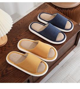 Zapatillas <span class=keywords><strong>de</strong></span> Estar por Casa Estilo Japonés para Parejas, Transpirables, Antideslizantes, con Suela <span class=keywords><strong>de</strong></span> EVA y Rayas, Punta Abierta, para Uso Diario y Ocio - Product Image 5