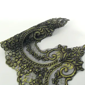 The High-quality Black Gold Lace Is Edged With Bones Showing The Atmosphere And Dignity