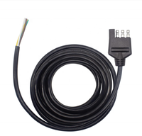 18AWG 5 pieds 4 voies faisceau de câblage de remorque 4 broches connecteur de remorque avec câble gainé 4 broches prise de lumière de remorque pour RV camping-car bateau