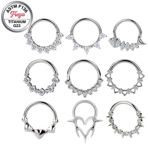 Piercings de Nariz Freya Segmentados, Aros Abiertos Sin Costuras, Joyería para Piercings de Hélice, Cartílago, Concha, Lóbulo y Daith - Product Image 1