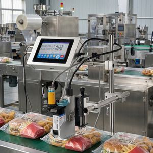 YMARK 12.7毫米一体式在线喷墨打印机，用于瓶子、工艺品、管子等的印刷，可打印生产日期、有效期、标志、图标、价格等信息 - Product Image 1