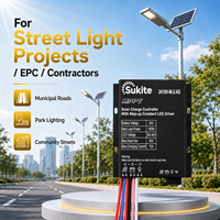 Contrôleur solaire Sukite Precise MPPT Boost 24160 24V 160W 15A avec capteur de lumière intégré pour système solaire hors réseau