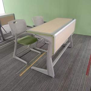 Muebles de Aula Universitaria de Nuevo Diseño, Mesa de Estudio para Estudiantes, Escritorio y Silla Escolar - Product Image 2