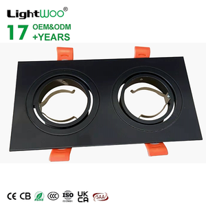 Support de lampe moderne GU10, cadre de projecteur MR16 <span class=keywords><strong>E27</strong></span>, coque de support de lampe circulaire encastrée pour plafond, base de lumière LED, douille d'éclairage - Product Image 1