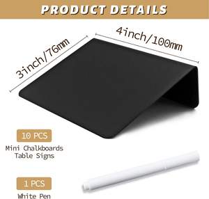 Mini signes de tableau noir en forme de L pour tableau noir petit tableau noir étiquettes alimentaires étiquettes de <span class=keywords><strong>nom</strong></span> craie Tables de buffet de fête - Product Image 2