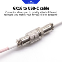 Câble d'aviateur personnalisé pour clavier, câbles USB Type C enroulés pour clavier mécanique