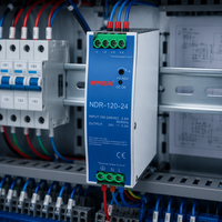 Kompatibilitas tinggi Mwish Ndr-120-24 120W 24V 5A peralatan pertambangan Din Rail Smps sakelar catu daya