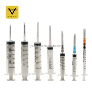 1ml 3ml 5ml 10ml 20ml 30ml 50ml 수의 일회용 플라스틱 안전 동물 주사기