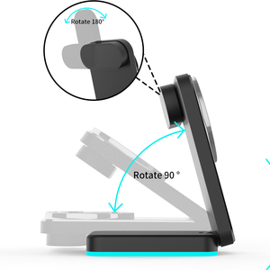 New Three-In-One Smart Watch Charging <b>Stand</b> Wireless Charger Magnetic Holder for Apple Watch Earphones Mobile <b>Phone</b> Vertical - Product Image 3