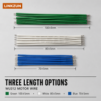 Kabel Motor UL3266 16AWG Hijau Putih Biru 100mm 80mm 70mm untuk Palu Listrik WU312, Perakitan Motor Listrik