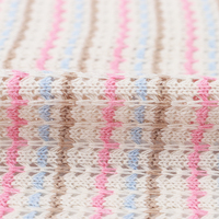 Tissu de poids moyen 225g, série teinte en fil, respirant, tricoté, 85% polyester, 15% fibre spéciale, pour vêtements - robe