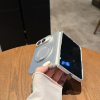 Étui de téléphone à charge magnétique sans fil pour iPhone Duo 360 °   Coque de protection pliable tout-en-un avec béquille rotative intégrée