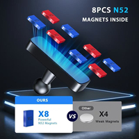 Support magnétique double face super puissant pour téléphone, idéal pour le lit, le fitness, le streaming en direct et la prise de vue