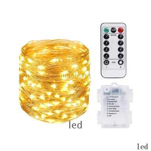 Vente chaude vacances décoration <span class=keywords><strong>de</strong></span> noël <span class=keywords><strong>clignotant</strong></span> <span class=keywords><strong>guirlande</strong></span> lumineuse 24 touches télécommande <span class=keywords><strong>adaptateur</strong></span> cc actionné fil <span class=keywords><strong>de</strong></span> cuivre LED - Product Image 2