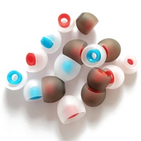 Embouts d'oreille bicolores de 3.8mm pour écouteurs Beats Embout en silicone pour connecteur 4mm à 5mm Embouts d'oreille en silicone souple