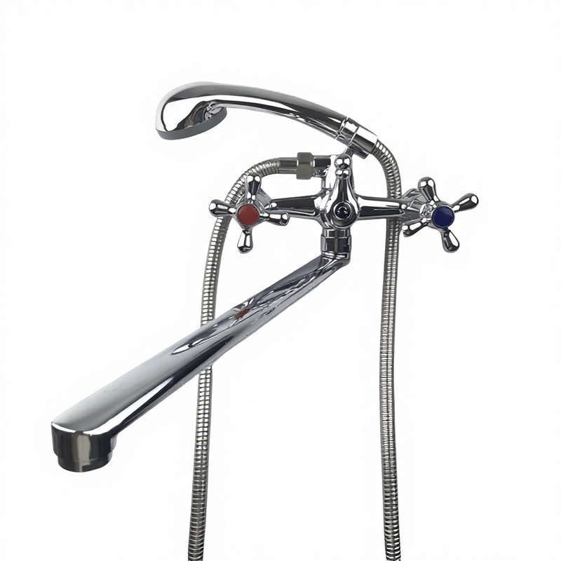 Chrome Modern Minimalism Dual Handle Wall