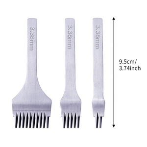 Wholesale Leather Stitching Chisel <strong>Set</strong> 2/5/10 Teeth Pricking Iron Leather <strong>Hole</strong> <strong>Punch</strong> - Product Image 2