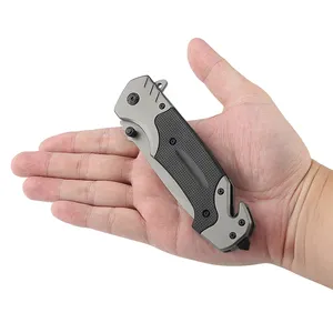 Wholesale Customized Handle Titanium Blade Outdoor Pocket Knife Survival Camping Titanium Folding Knife