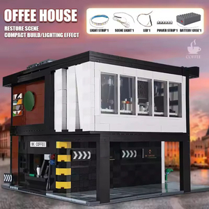 Ensemble de blocs de <span class=keywords><strong>construction</strong></span> d'architecture de modèle de café Led City Coffee House pour cadeau adulte - Product Image 4