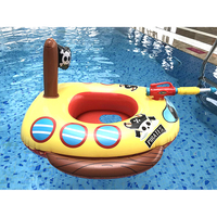 Bateau de Pirate gonflable pour enfants, jeu amusant de piscine de fête d'été, flotteur pour bébé avec pistolet d'écureuil, cavalier gonflable pour enfants, vente en gros