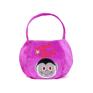 Bolsa de Terciopelo Suave con Estampado de Calabaza para Niños, para Recoger Dulces o Regalos de Halloween, Almacenamiento para Regalos de Halloween - Product Image 5