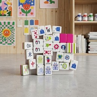 Tuiles de Mahjong en Acrylique Haut de Gamme à Quatre Couches Heart Storm, Personnalisables pour Collection et Diverses Occasions de Divertissement